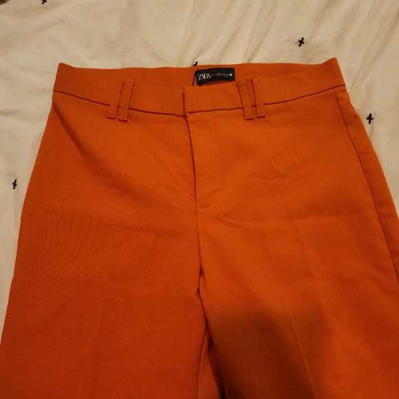 Zara Woman Flared Pants Burnt Orange Size L - Picture 4 of 8
